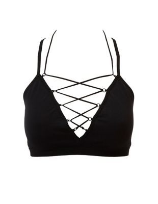 Plus Size Strappy Caged Bralette | Charlotte Russe