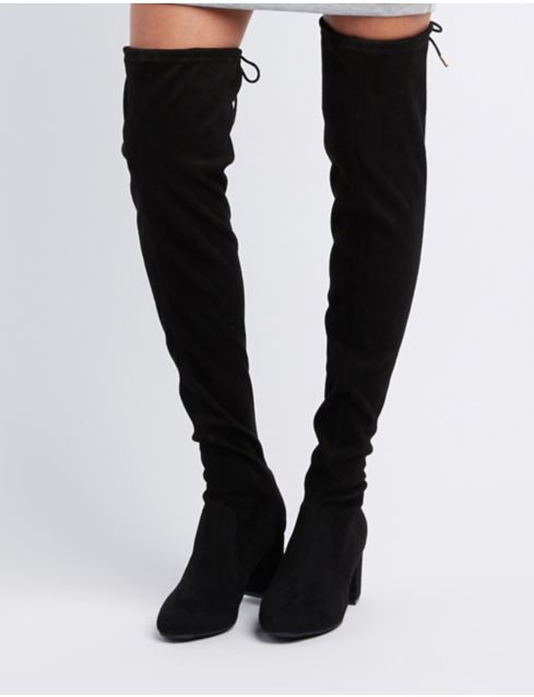 Tie-Back Over-The-Knee Boots | Charlotte Russe