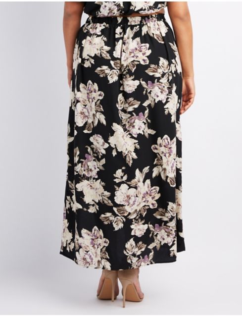 Plus Size Floral Maxi Skirt | Charlotte Russe