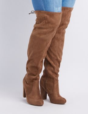 charlotte russe wide width over the knee boots