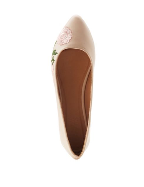 embroidered pointed flats
