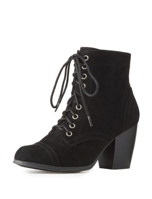 lace up ankle booties