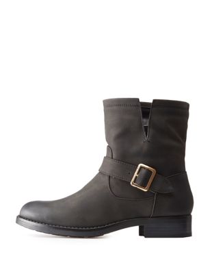 faux nubuck ankle boots