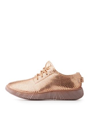metallic lace up sneakers