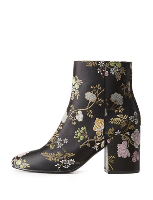 Floral Brocade Ankle Booties | Charlotte Russe