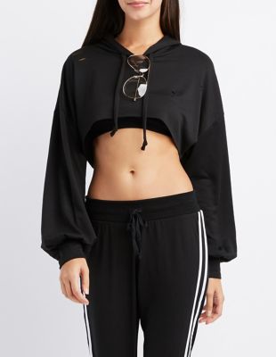 charlotte russe cropped hoodie