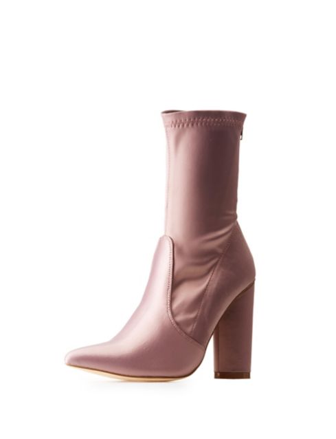 pointed toe sock booties