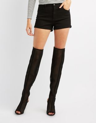 charlotte russe open toe booties