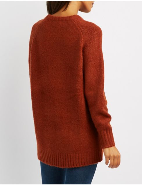 Crew Neck Pullover Sweater | Charlotte Russe
