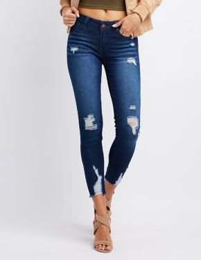 Destroyed Push-Up Skinny Jeans