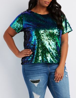 plus sequin top