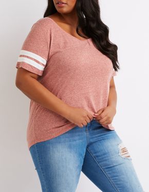 plus size stripped shirt