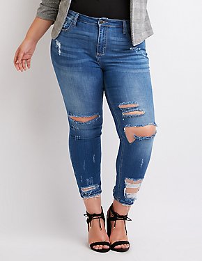 Plus Size Jeans & Denim for Women | Charlotte Russe