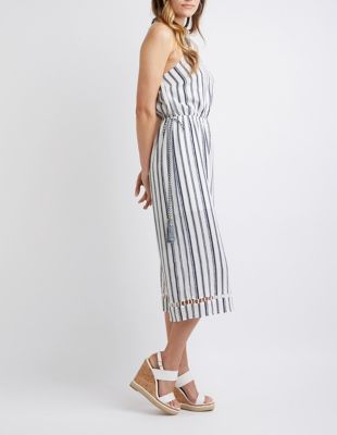 charlotte russe striped jumpsuit