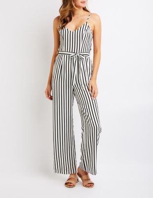 charlotte russe striped jumpsuit