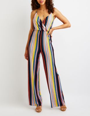 charlotte russe striped jumpsuit