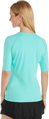 womens short sleeve swim shirt