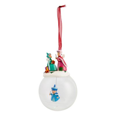 Boule de NoÃ«l en verre 3Â fÃ©es Disneyland Paris