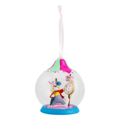 Disneyland Paris Boule Le Lapin Blanc En Verre