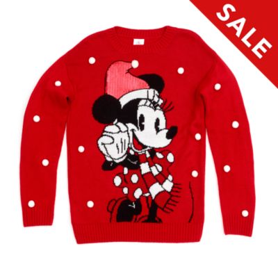 Disney Store Minnie Mouse Holiday Cheer Christmas Jumper For Adults