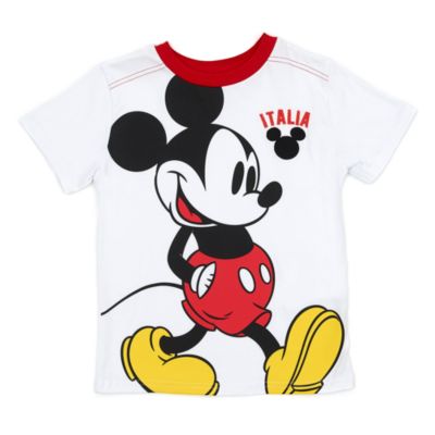 Camiseta infantil Italia Mickey Mouse en blanco, Disney Store