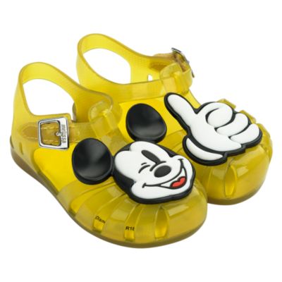 Sandalias de goma amarillo para beb&eacute;, Mickey Mouse, Melissa