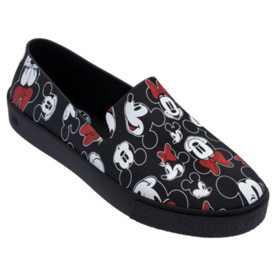 Zapatos sin cordones para adultos negro, Mickey y Minnie