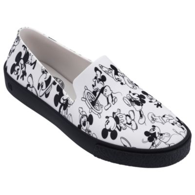 Zapatos sin cordones para adultos blanco, Mickey Mouse