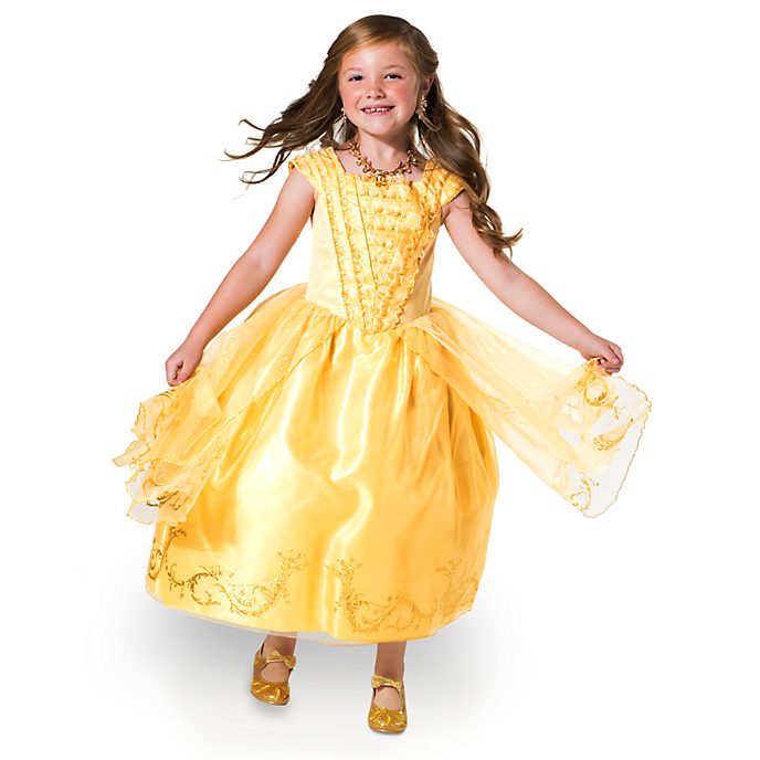 Belle Premium Golden Costume Dress For Kids, Beauty and the Beast