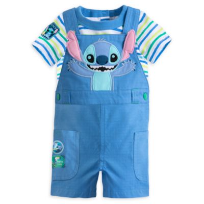 Stitch Baby Dungaree and Body Suit Set