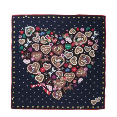 Pa&ntilde;uelo seda azul marino Mickey y Minnie, Codello