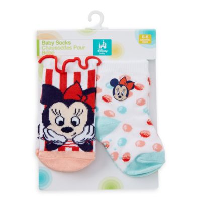 Disney Store Lot de 2&nbsp;paires de chaussettes Minnie Mouse pour b&eacute;b&eacute;