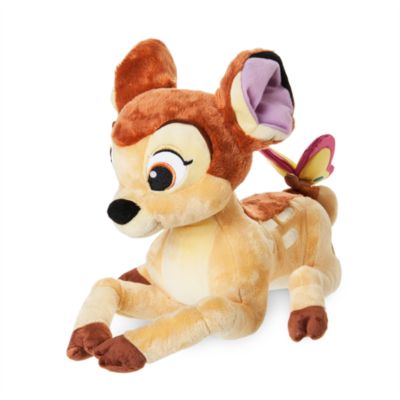 Peluche Bambi de taille moyenne avec papillon