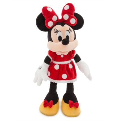 Disney Store Peluche Minnie Mouse rouge de taille moyenne