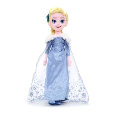 Disney Store Poup&eacute;e de chiffon Elsa, Joyeuses F&ecirc;tes avec Olaf
