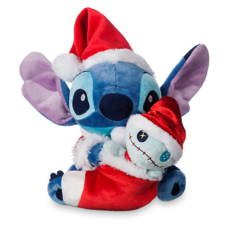 Petites peluches  Stitch  et Souillon en habits de No l