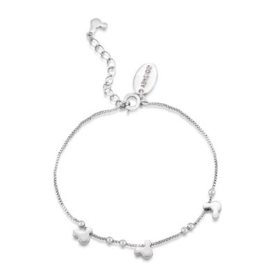 Pulsera chapada en oro blanco de Mickey y Minnie, Disney Couture