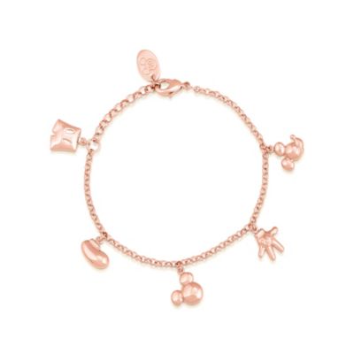 Pulsera con abalorios ba&ntilde;ada en oro rosa Mickey Mouse, Couture Kingdom