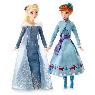Disney Store Coffret de poup&eacute;es Anna et Elsa, Joyeuses F&ecirc;tes avec Olaf