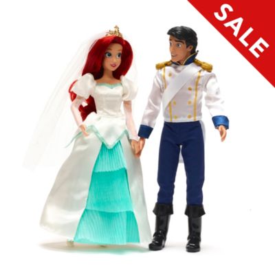 Disney Store Ariel And Eric Wedding Doll Set, The Little Mermaid