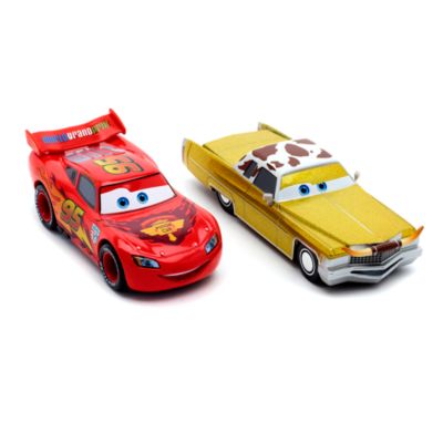 Set veh&iacute;culos a escala Rayo McQueen y Tex Dinoco, Disney Store (2 u.)