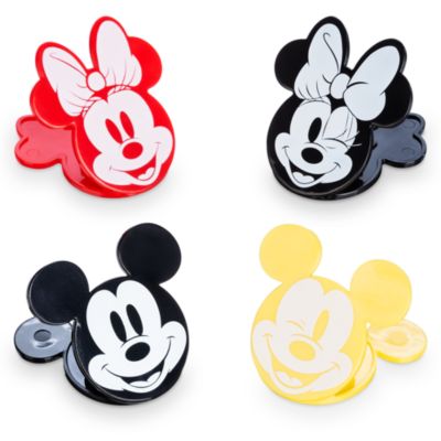 Pinzas para bolsas de conservas Mickey y Minnie, colecci&oacute;n Disney Eats, Disney Store (4 u.)