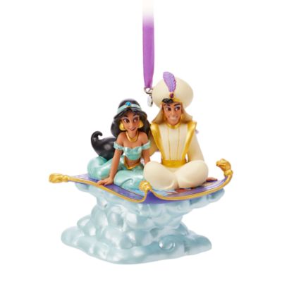 Adorno colgante con canci&oacute;n Aladd&iacute;n y princesa Jasmine, Disney Store