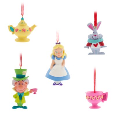 Alice im Wunderland - Hängende Dekorationsstücke, 5er-Set
