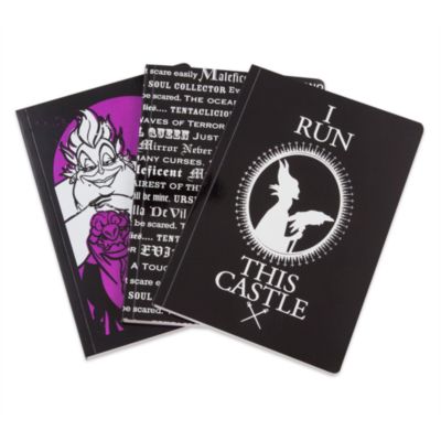 Disney Store Lot de 3&nbsp;cahiers Disney Villains