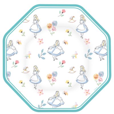 Disney Store 8&nbsp;assiettes en carton Alice au Pays des Merveilles
