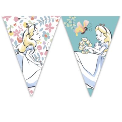 Guirlande de fanions Alice au Pays des Merveilles