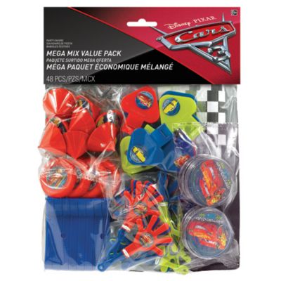 Lot de 48&nbsp;accessoires de f&ecirc;te, Disney Pixar Cars