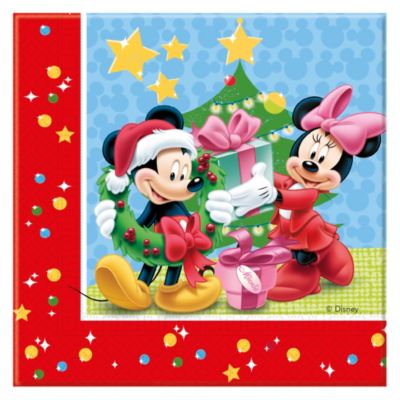 Mickey Mouse 20x Christmas Party Napkin Pack