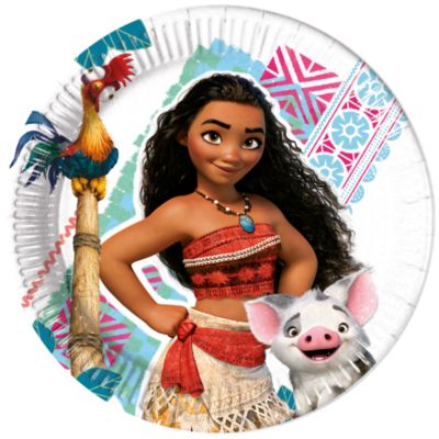 Disney Store Ensemble de 8 assiettes de f&ecirc;te Vaiana